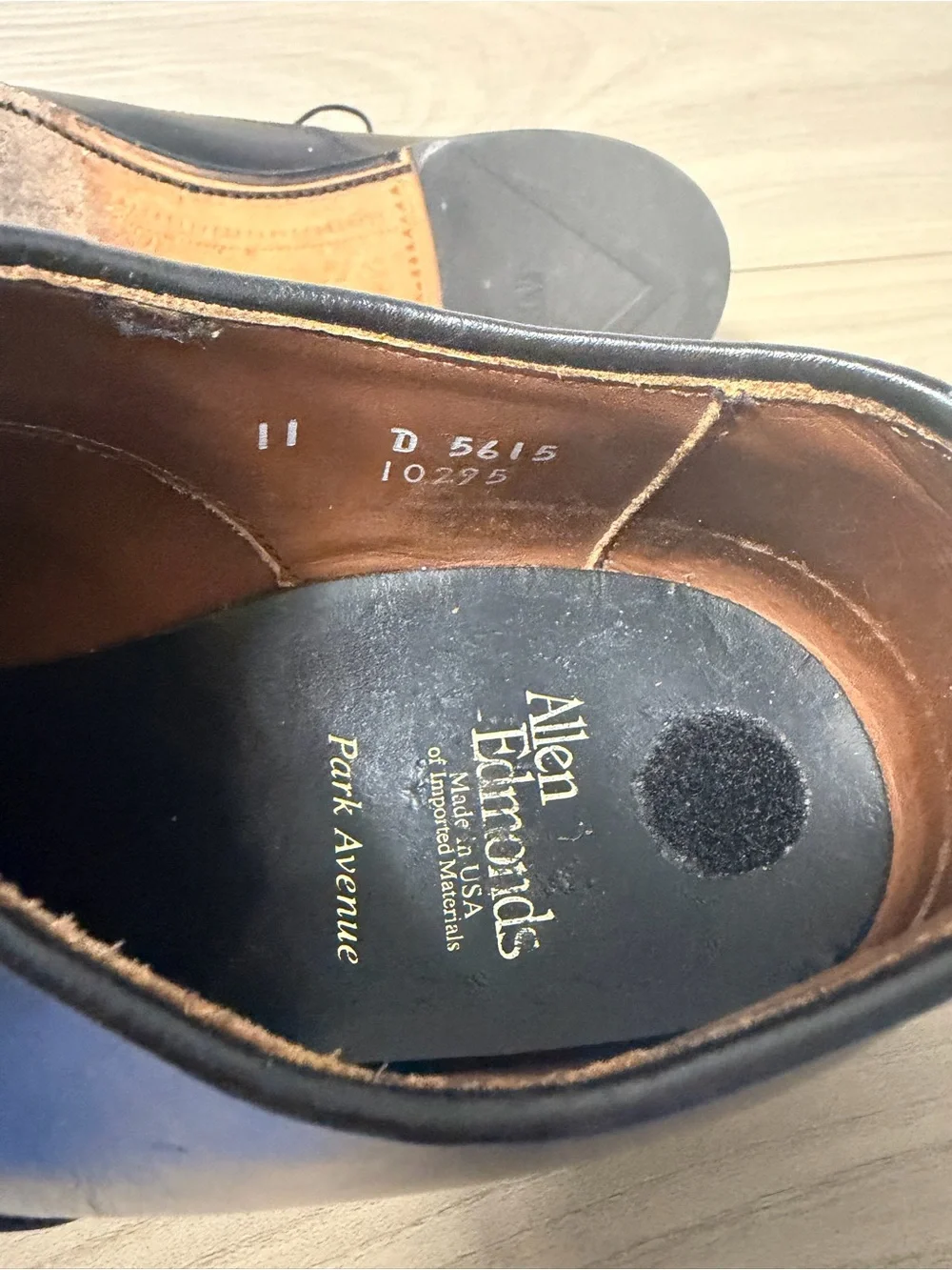 Allen Edmonds Park Avenue Black Cap Toe Oxford Dress Shoes Men’s Size 11 D USA